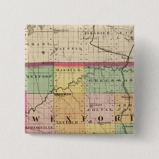 Chapa Cuadrada Mapa del condado de Wexford, Michigan