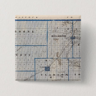 Chapa Cuadrada Mapa del condado de Wright, estado de Iowa