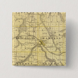 Chapa Cuadrada Mapa del condado Lucas, estado de Iowa