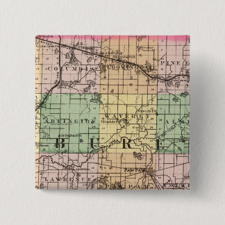 Chapa Cuadrada Mapa del condado Van Buren, Michigan