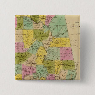 Chapa Cuadrada Mapa del estado de Alabama
