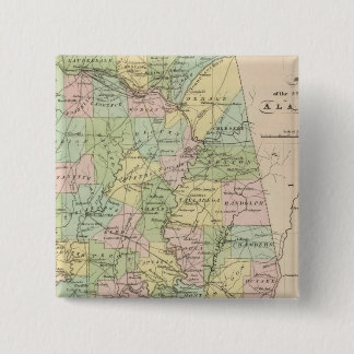 Chapa Cuadrada Mapa del estado de Alabama 2