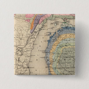 Chapa Cuadrada Mapa del estado de Michigan