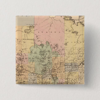 Chapa Cuadrada Mapa del estado de Minnesota, 1874