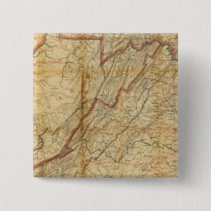 Chapa Cuadrada Mapa del estado de Virginia