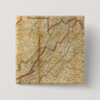 Chapa Cuadrada Mapa del estado de Virginia