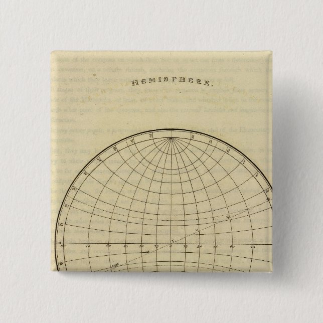 Chapa Cuadrada Mapa del hemisferio (Anverso)