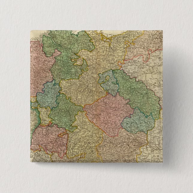 Chapa Cuadrada Mapa del Imperio Alemán (Anverso)