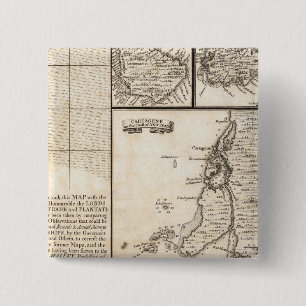 Chapa Cuadrada Mapa del Imperio Británico en Estados Unidos Hoja