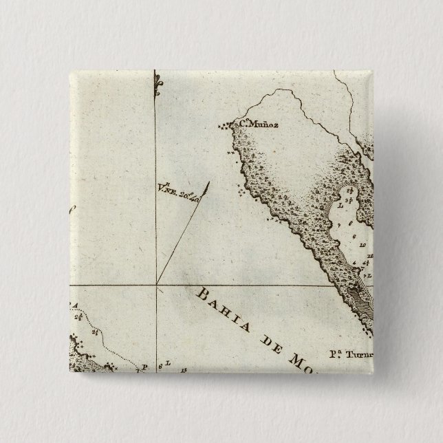 Chapa Cuadrada Mapa del libro de Alaska (Anverso)