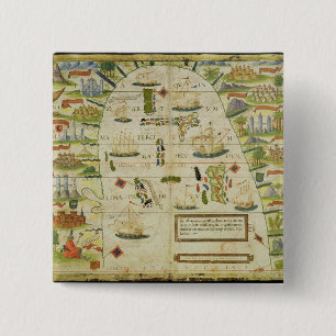 Chapa Cuadrada Mapa del mar de China, facsímil de los 'atlas de