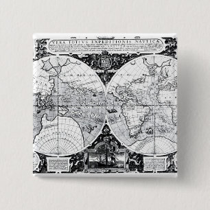 Chapa Cuadrada Mapa del mundo
