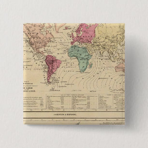 Chapa Cuadrada Mapa del mundo