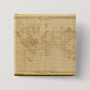 Chapa Cuadrada Mapa del mundo