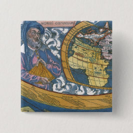 Chapa Cuadrada Mapa del mundo antiguo con Claudius Ptolemy, 1507