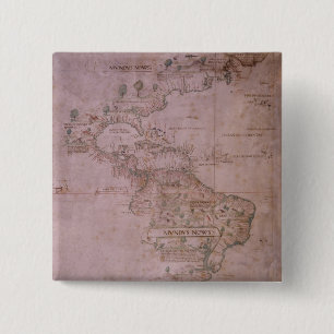 Chapa Cuadrada Mapa del nuevo mundo, c.1532