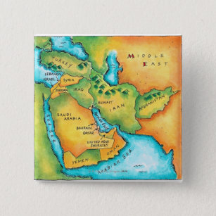 Chapa Cuadrada Mapa del Oriente Medio