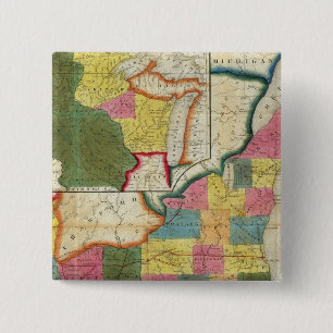 Chapa Cuadrada Mapa del territorio asentado de Wisconsin