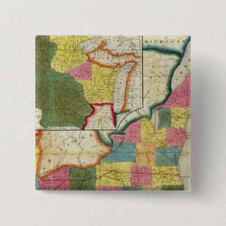 Chapa Cuadrada Mapa del territorio asentado de Wisconsin