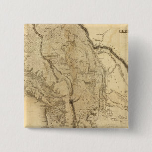 Chapa Cuadrada Mapa del Territorio de Oregón