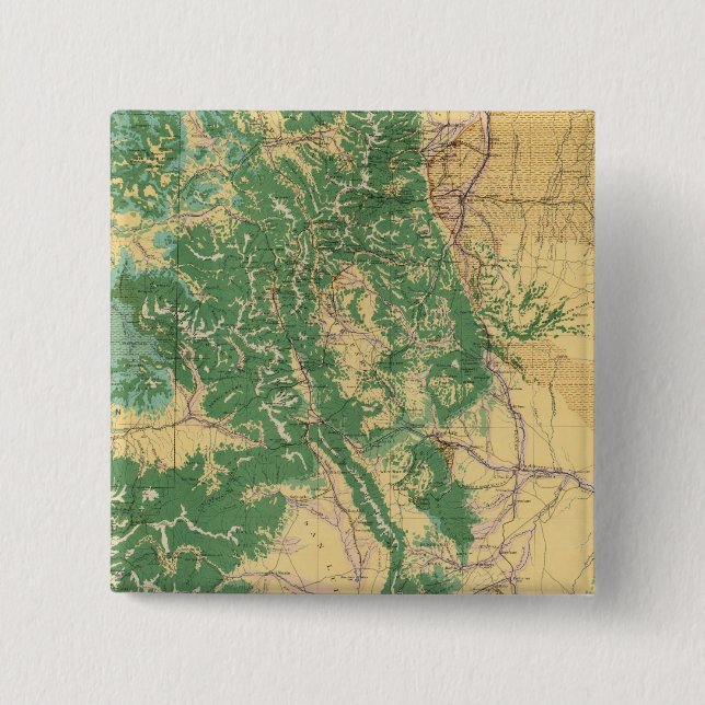 Chapa Cuadrada Mapa Económico de Colorado (Anverso)
