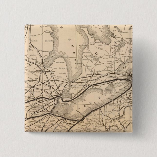Chapa Cuadrada Mapa Ferrocarril Central y del Río Hudson (Anverso)