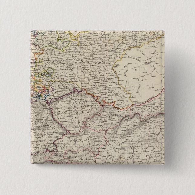 Chapa Cuadrada Mapa general de Alemania (Anverso)