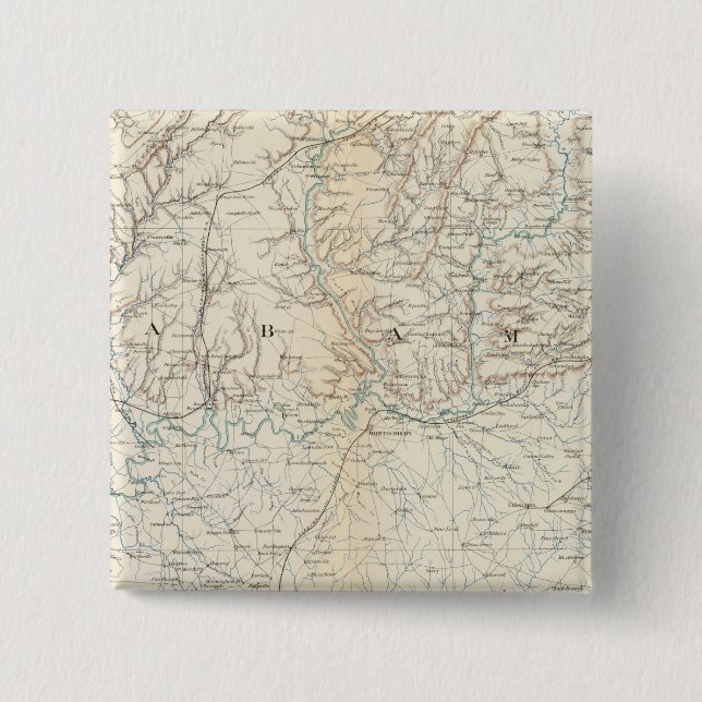 Chapa Cuadrada Mapa general XIII (Anverso)