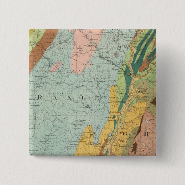 Chapa Cuadrada Mapa geológico de New Hampshire 2 (Anverso)