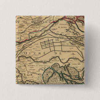 Chapa Cuadrada Mapa grabado del valle del río Po
