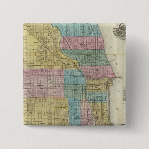 Chapa Cuadrada Mapa guía de Chicago