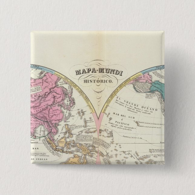 Chapa Cuadrada Mapa histórico 3 (Anverso)