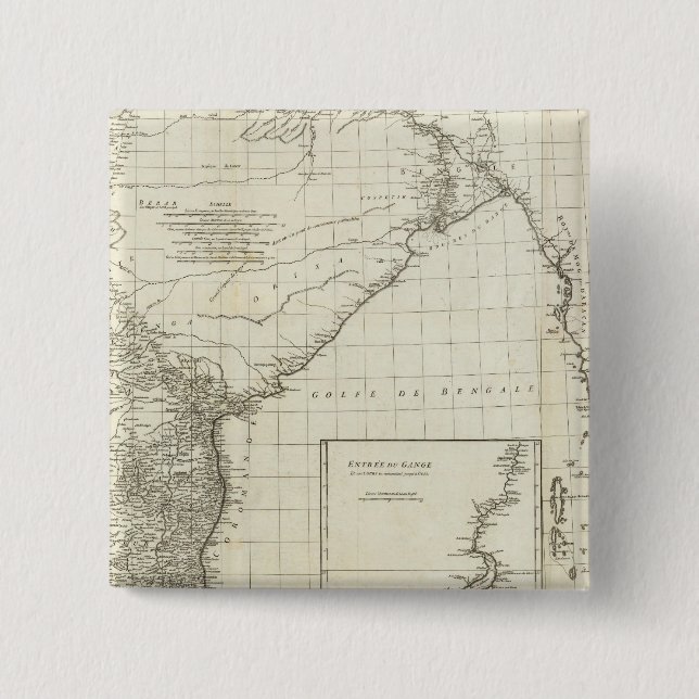 Chapa Cuadrada Mapa indio (Anverso)