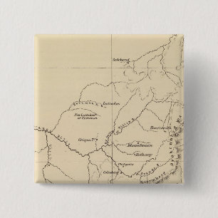Chapa Cuadrada Mapa litografiado de Sudáfrica