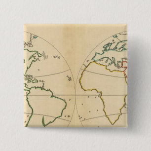 Chapa Cuadrada Mapa mundial con 5 zonas