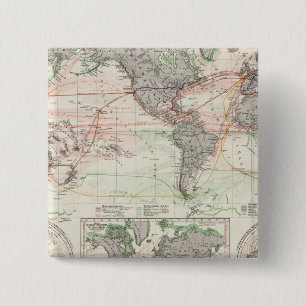 Chapa Cuadrada Mapa Mundial de Corrientes Oceánicas