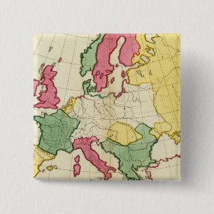Chapa Cuadrada Mapa plano de Europa