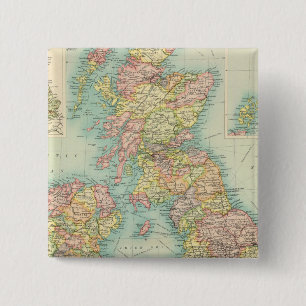 Chapa Cuadrada Mapa político de las Islas Británicas
