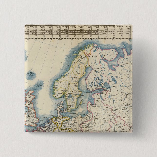 Chapa Cuadrada Mapa político militar de Europa (Anverso)
