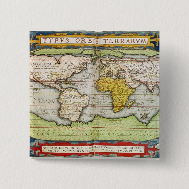 Chapa Cuadrada Mapa que traza a sir Francis Drake (Anverso)