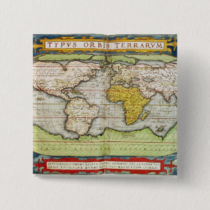 Chapa Cuadrada Mapa que traza a sir Francis Drake