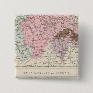 Chapa Cuadrada Mapa religioso y lingüístico de Suiza