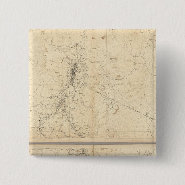 Chapa Cuadrada Mapa topográfico de la región minera de Washoe (Anverso)