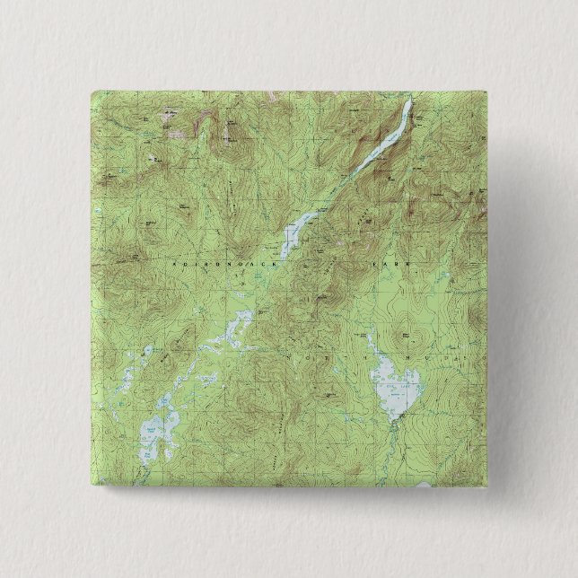 Chapa Cuadrada Mapa Topográfico de Mount Marcy - Parque Adirondac (Anverso)