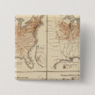 Chapa Cuadrada Mapas del censo de los Estados Unidos, 1870