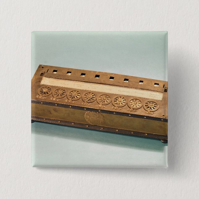 Chapa Cuadrada Máquina calculadora inventada por Blaise Pascal (Anverso)