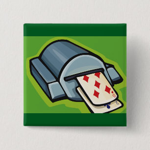 Chapa Cuadrada Máquina Repartidora de Cartas de Juego Poker y Cas