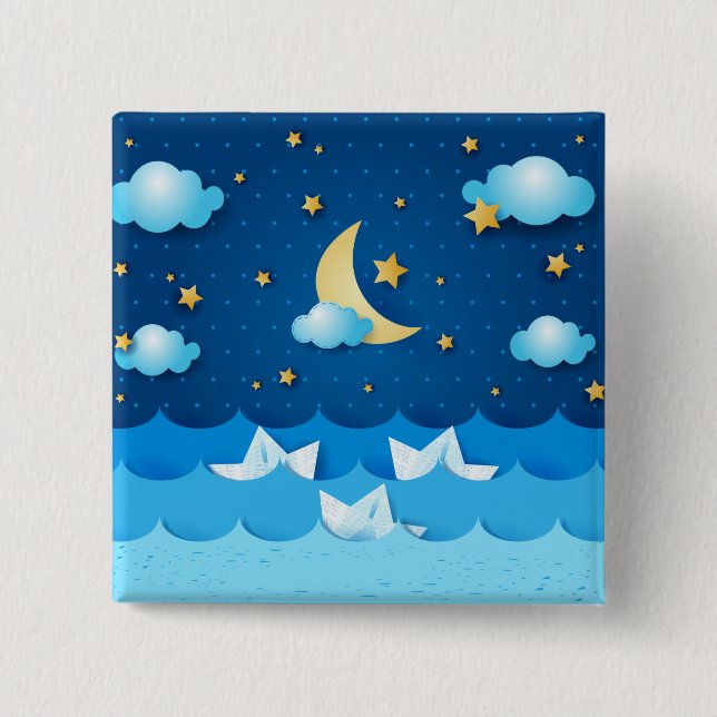 Chapa Cuadrada Mar de noche (Anverso)