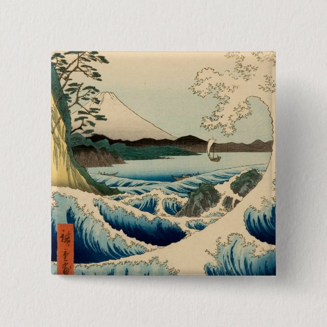 Chapa Cuadrada Mar de Satta Hiroshige (Anverso)