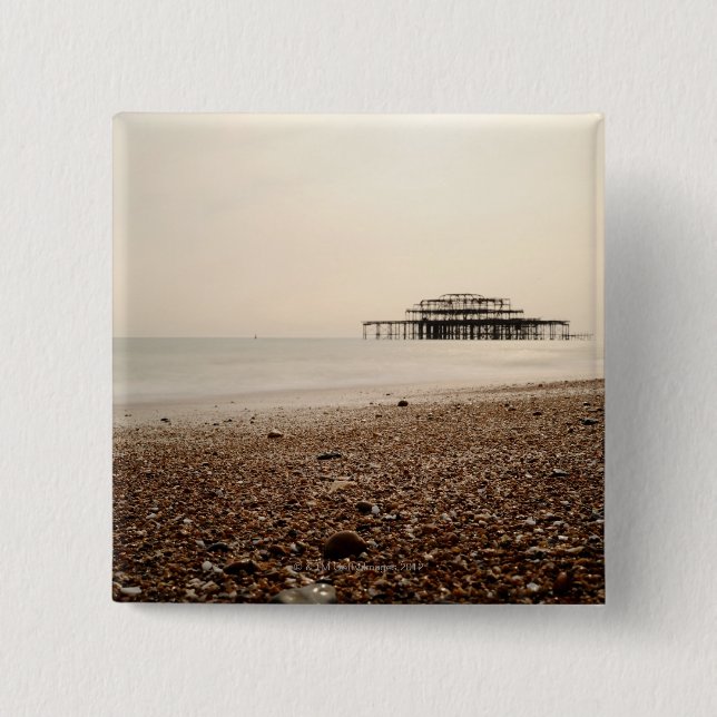 Chapa Cuadrada Mar en la playa de Brighton (Anverso)